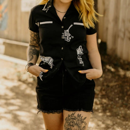 Pasta La Vista Button-up Top Shirt