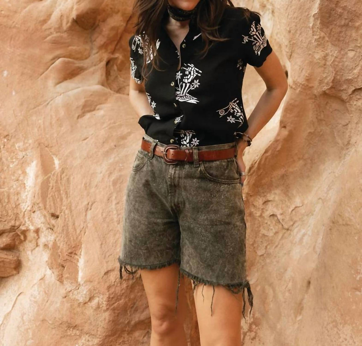 Rolling Deep Sushi Button-up Top