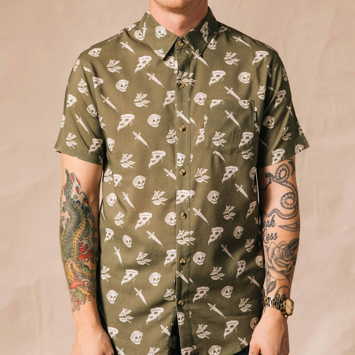 Unisex - Pizza Slayer Button-up Shirt