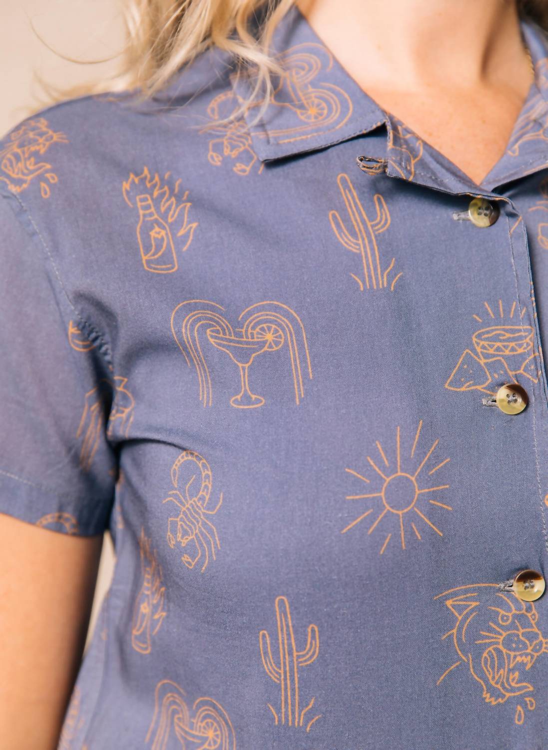 Women's Adios Burritos Button-up Shirt
