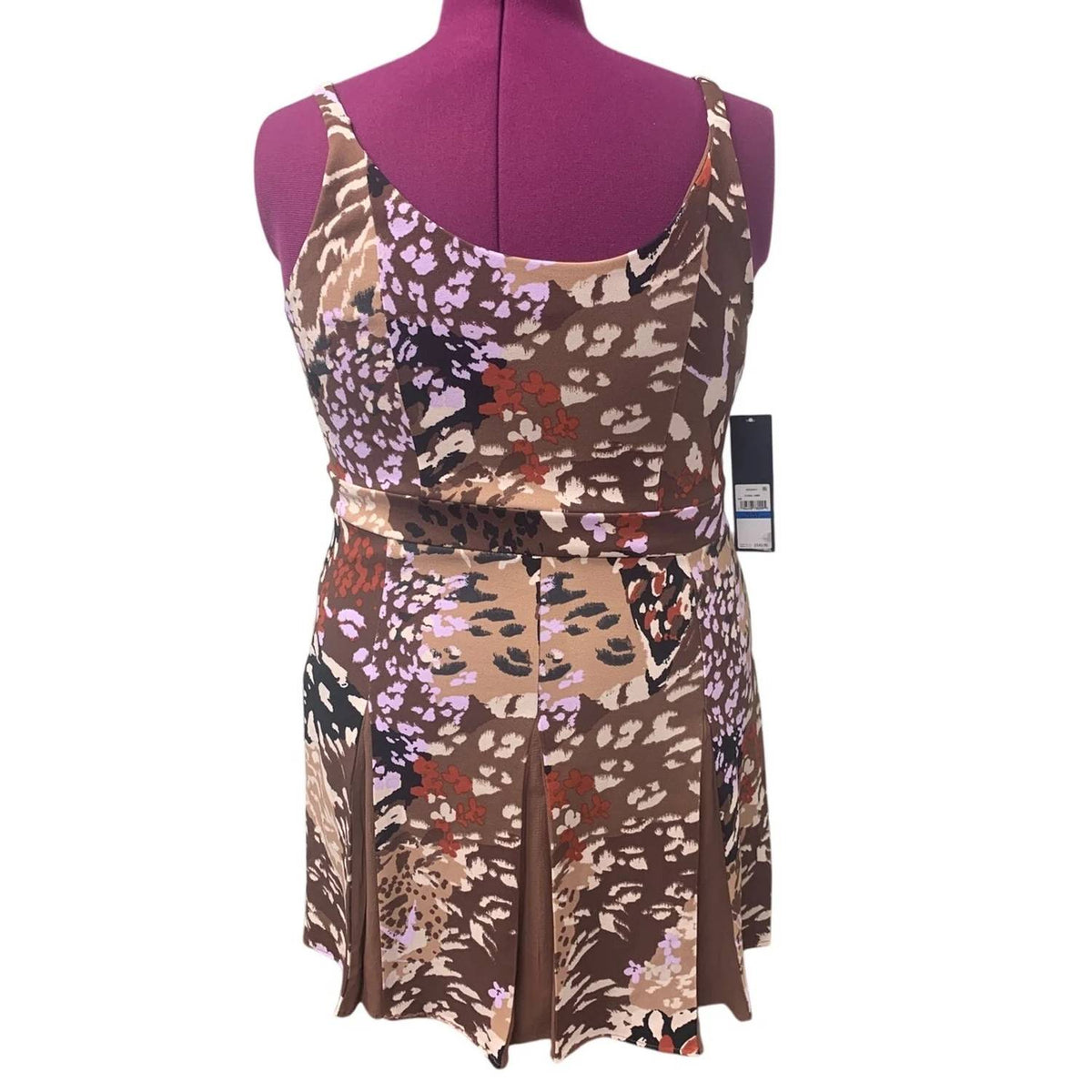 Rachel Roy Women's Floral Camo Fit Flare Dress in Brown - view 3