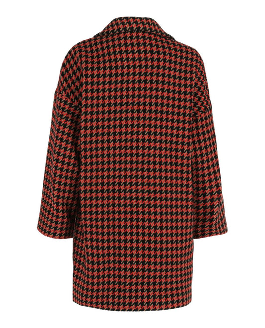 Women's Double-breasted Houndstooth Coat