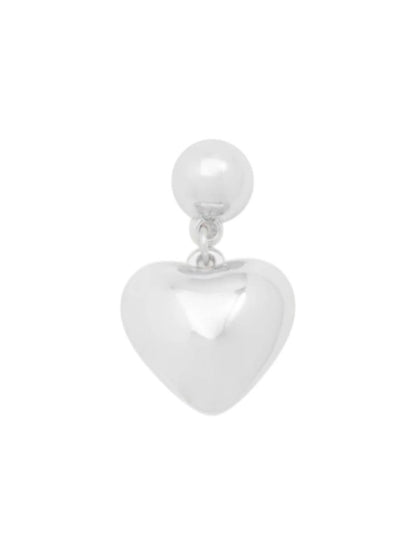 Women's Puffed Heart Drop Earring