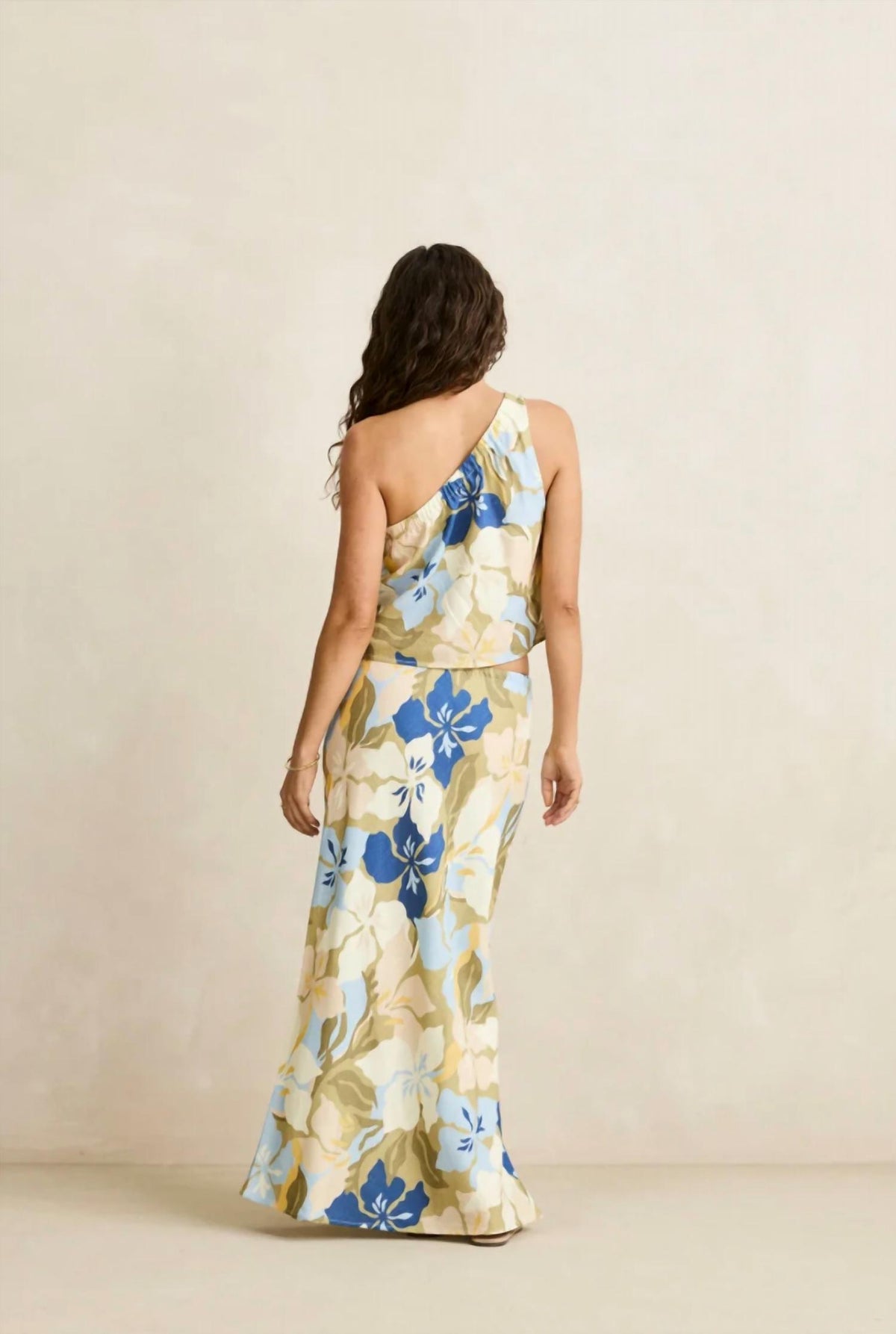 Blanca Floral Bias Cut Maxi Skirt