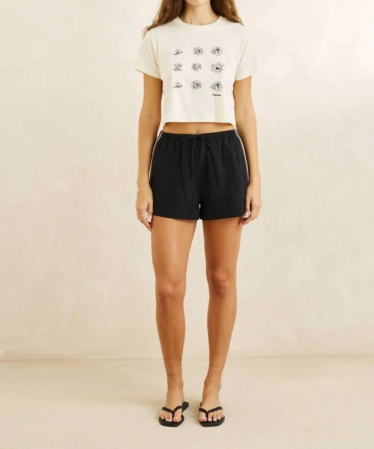 Georgia Floral Crop Crew Tee
