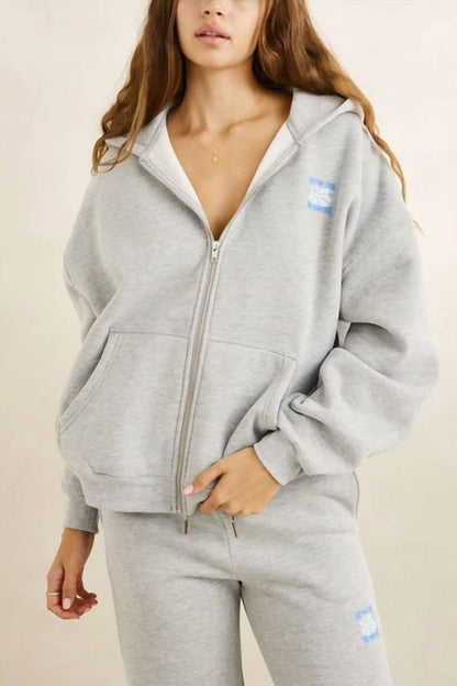 Oceanside Zip Through Fleece Hoodie