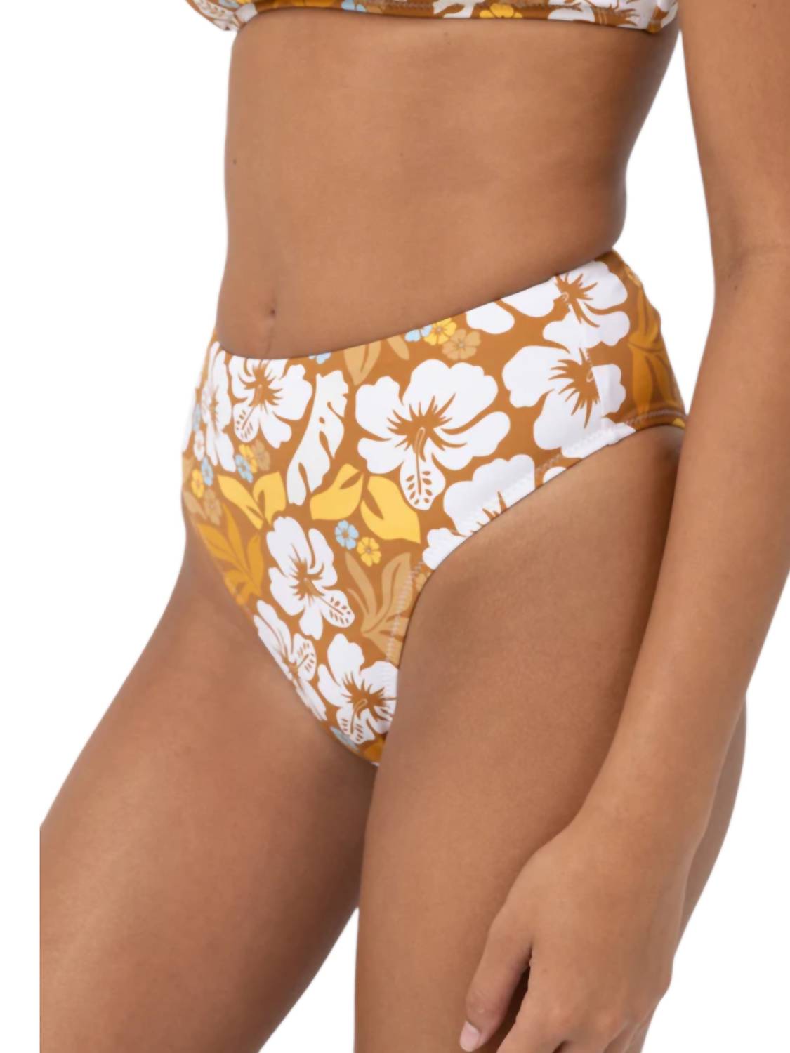 Pacific Floral High Waisted Bikini Bottom