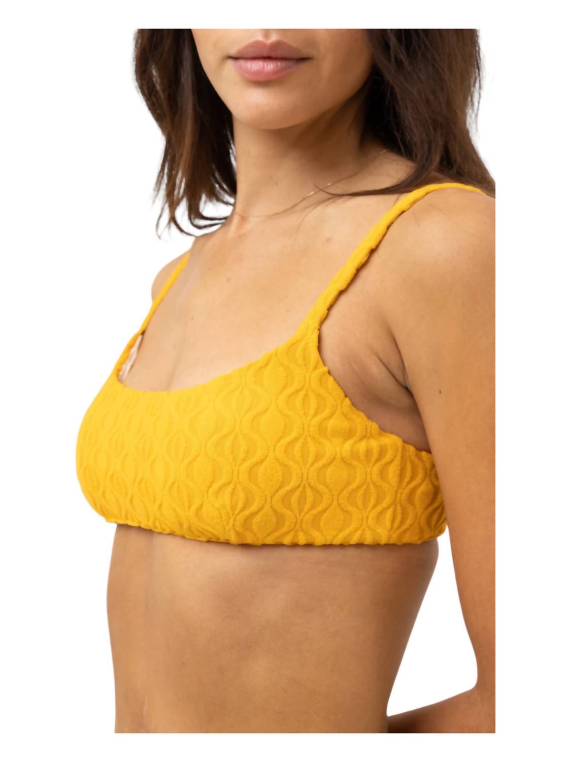 Ripple Terry Crop Bikini Top