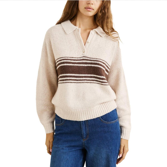 Strata Knit Collared Jumper