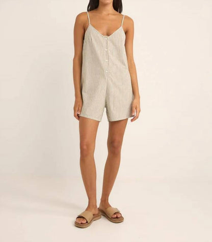 Valley Stripe Adjustable Romper