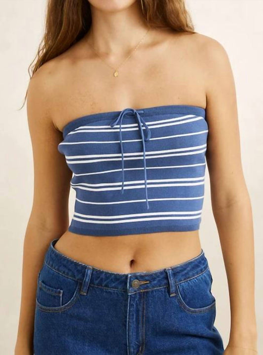 Vista Stripe Strapless Knit Top