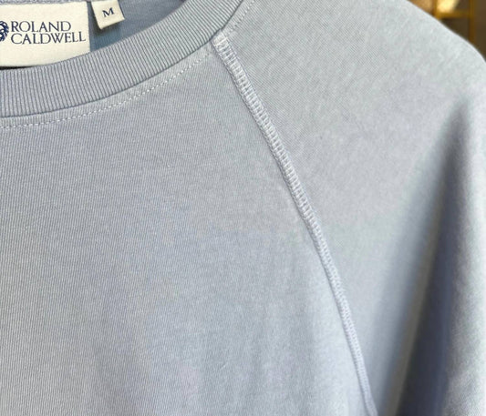 Roland Caldwell Men's The Sunday Long Sleeve Raglan Shirt in Chambray - view 2