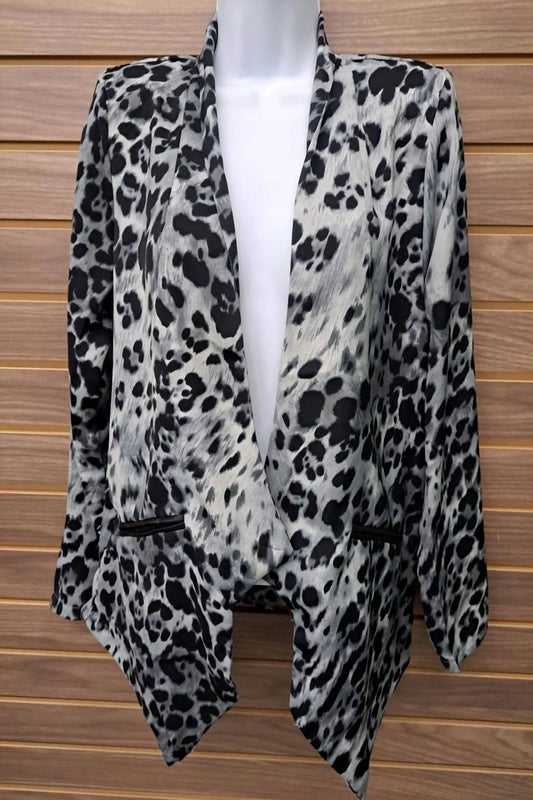 Women's Open Leopard Blazer