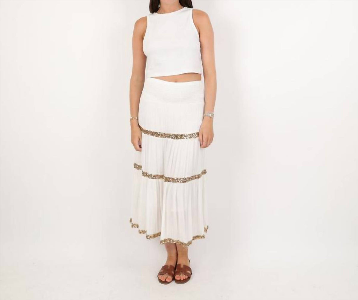 Sequin Stripe Skirt