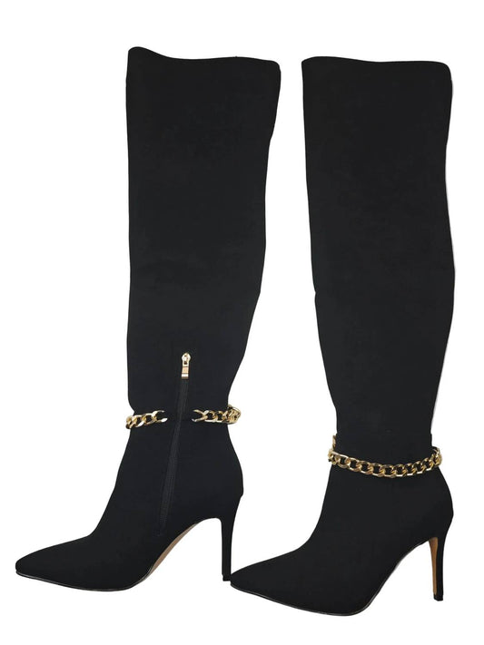 Women's Vegan Suede Stiletto Boots
