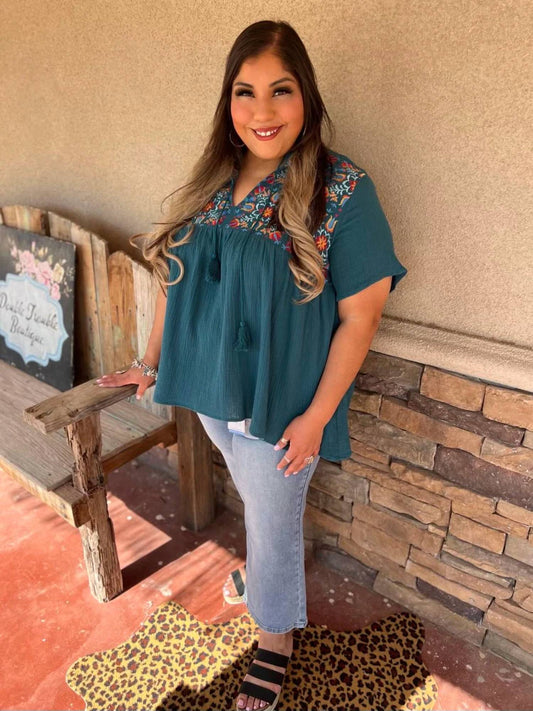 El Reno Embroidered Top