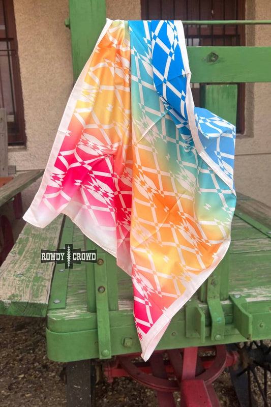 Women's Aztec Rainbow Wild Rag Scarf