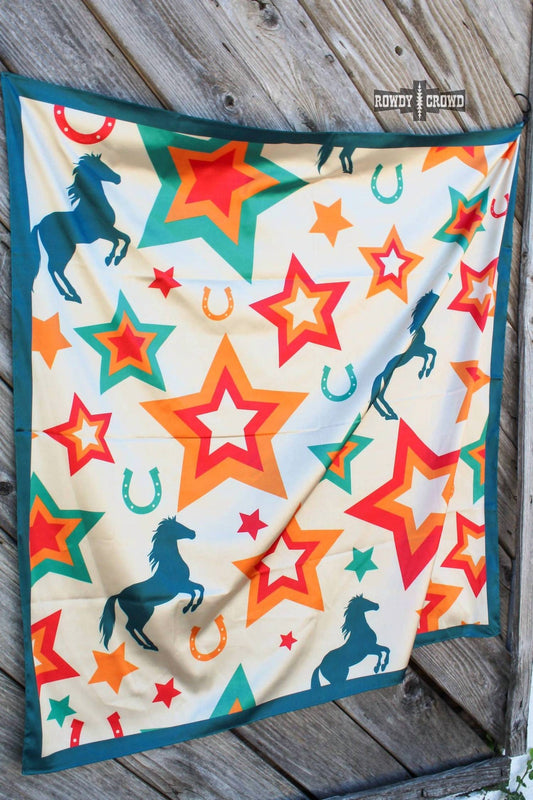 Women's Buck Off Horse & Star Wild Rag Scarf