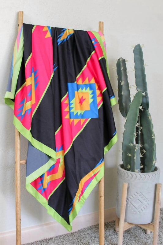 Women's Stampede Neon Southwestern Wild Rag Scarf