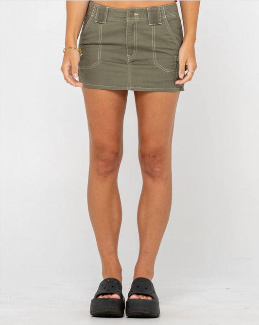 Dirtbag Cargo Low Rise Mini Skirt