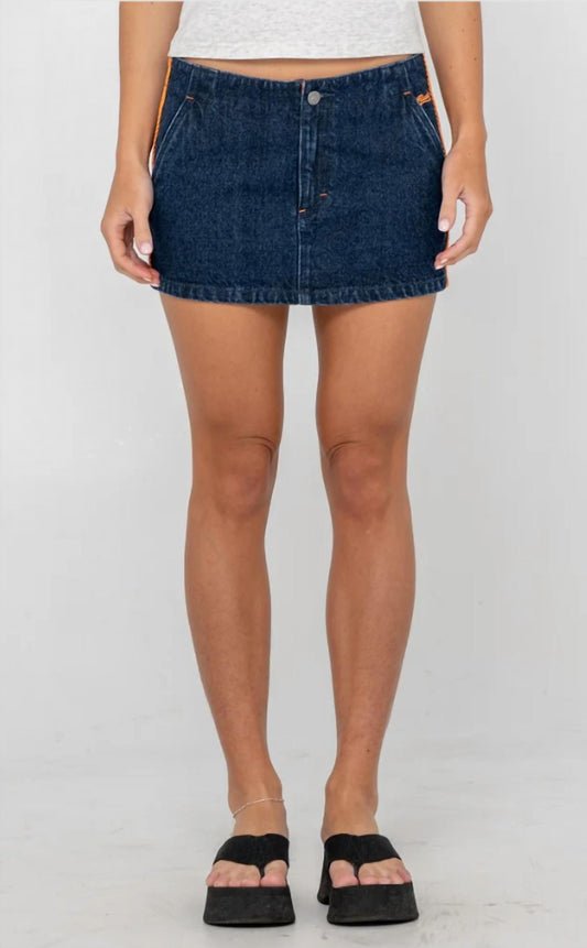 Webber Denim Low Rise Micro Mini Skirt