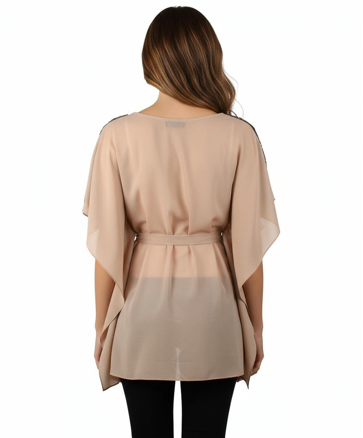 Lace Trim Dolman Sleeve Tunic