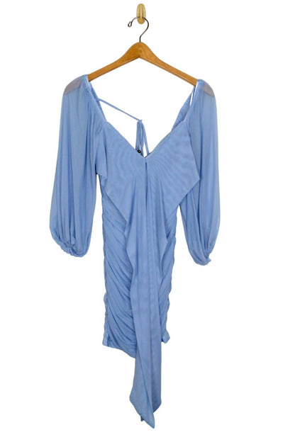 Mesh Sleeve Mini Dress