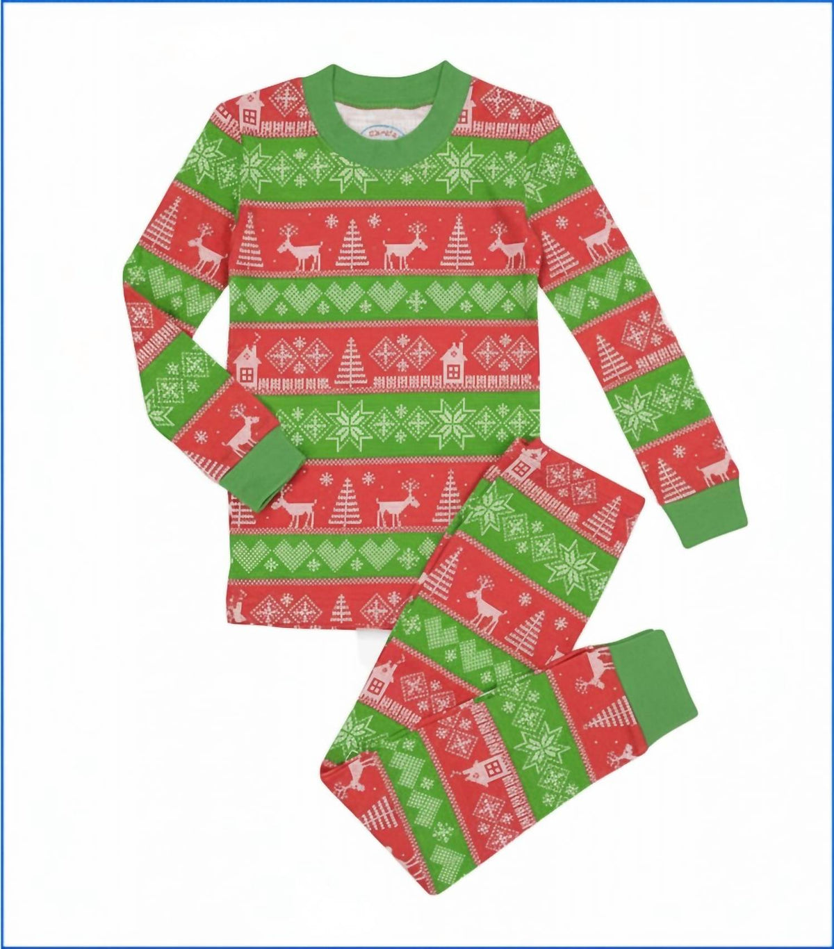 Kids Fair Isle Long John Pajamas