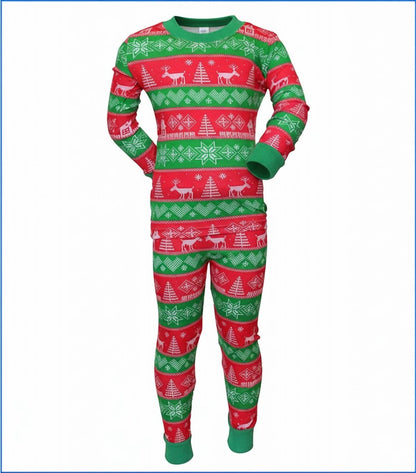 Kids Fair Isle Long John Pajamas