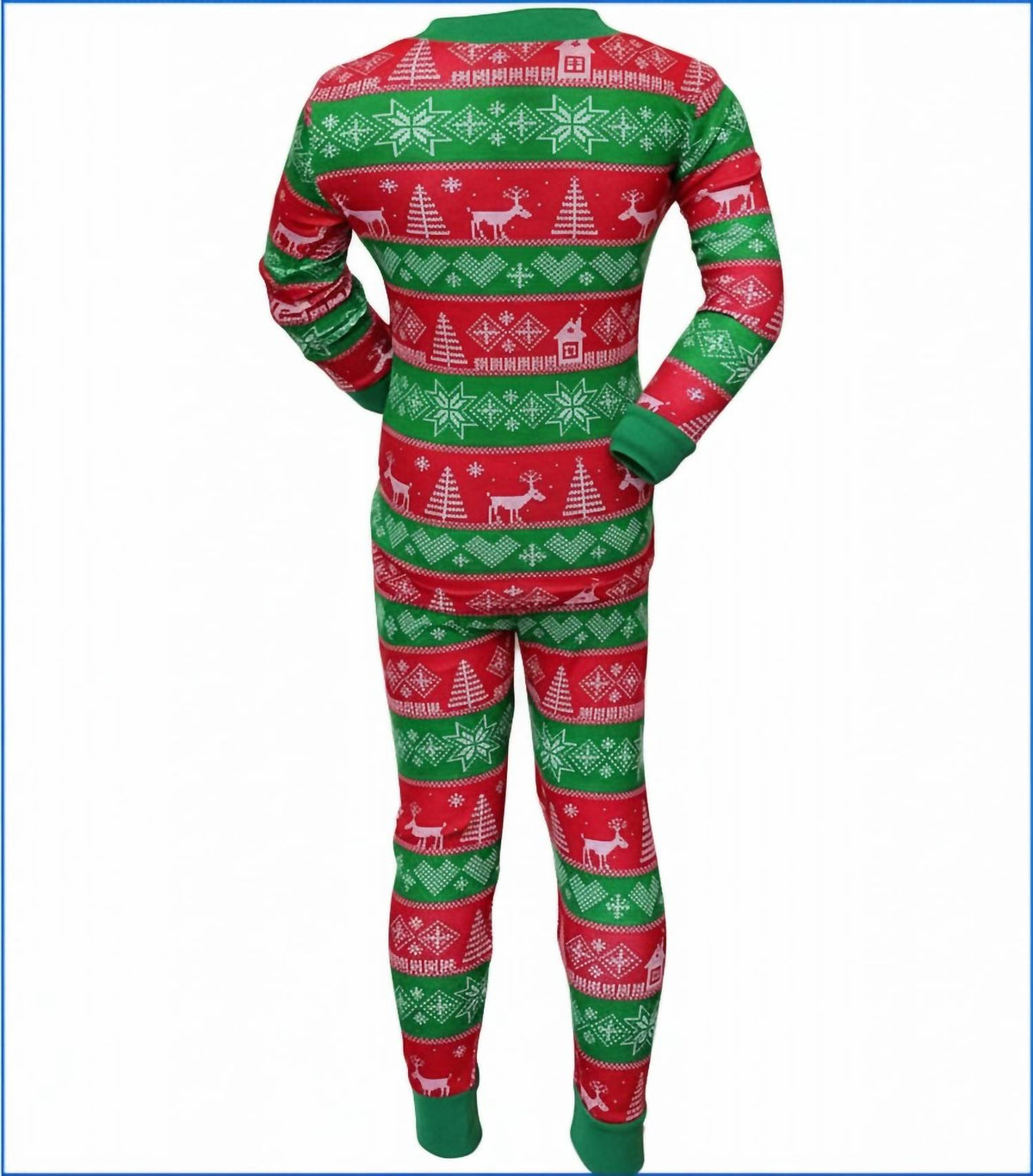 Kids Fair Isle Long John Pajamas