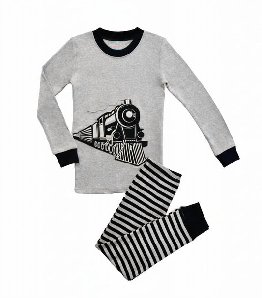 Kids Train Applique Pajama