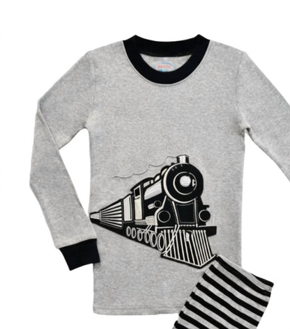 Kids Train Applique Pajama