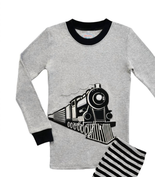 Kids Train Applique Pajama