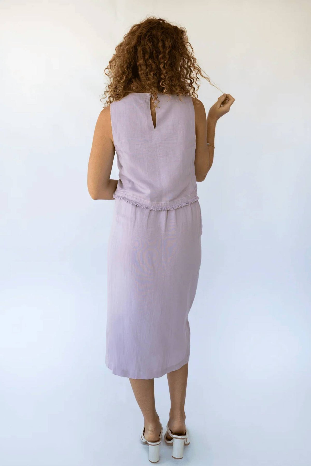 Michelle Faux Wrap Midi Skirt