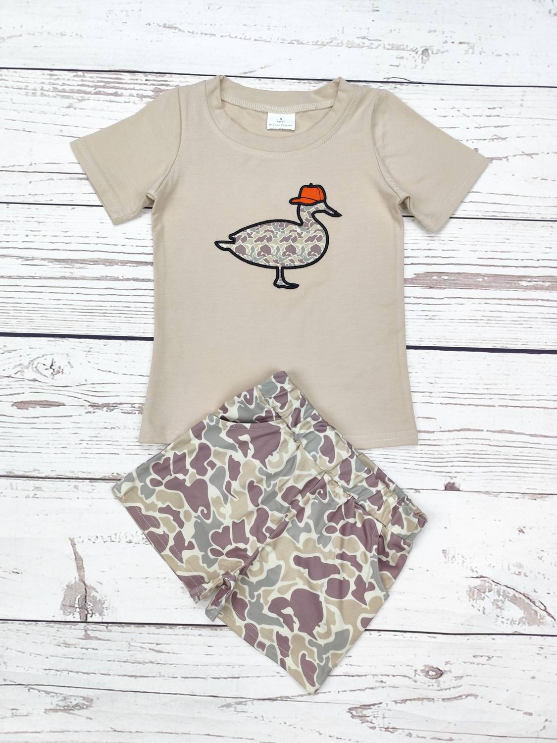 Kid's Duck Hunter Camo Shorts Set