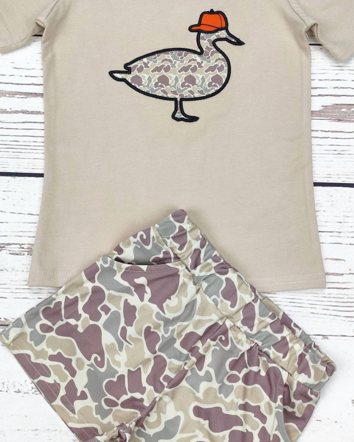 Kid's Duck Hunter Camo Shorts Set