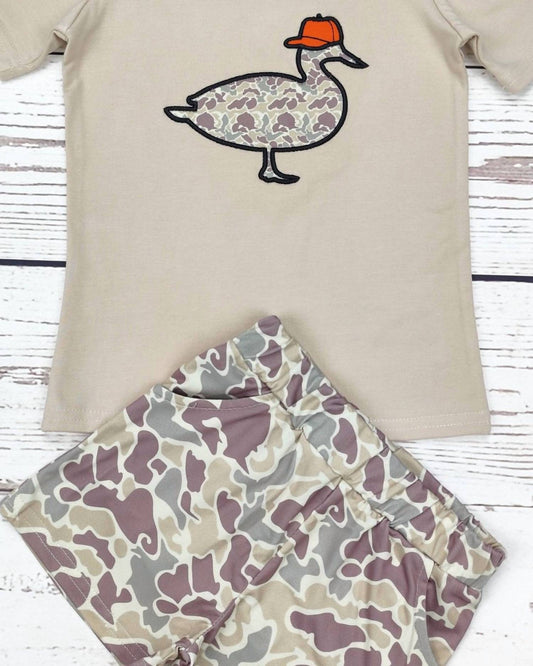 Kid's Duck Hunter Camo Shorts Set
