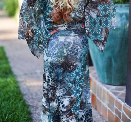 Animal Medallion Kimono