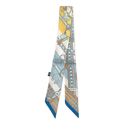 Women's Chain & Harness Print Silky Skinny Scarf