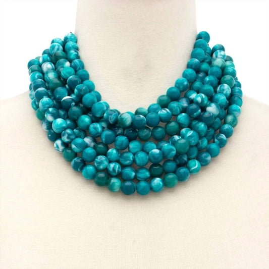 Women's Chunky Acrylic Bead Layered Necklace