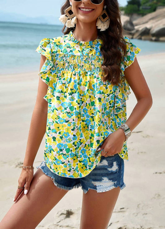 Tamera Floral Ruffle Top