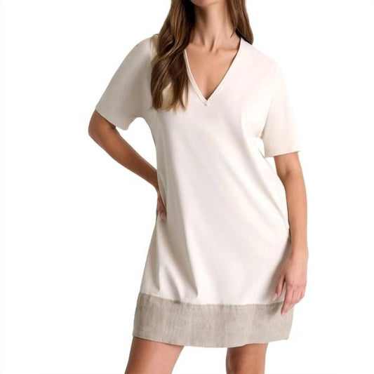 ELISABETH V-NECK DRESS WITH LYCRA