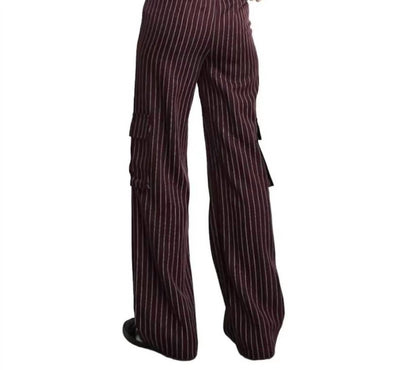 Shein Women's Cargo Pants in Red - view 2