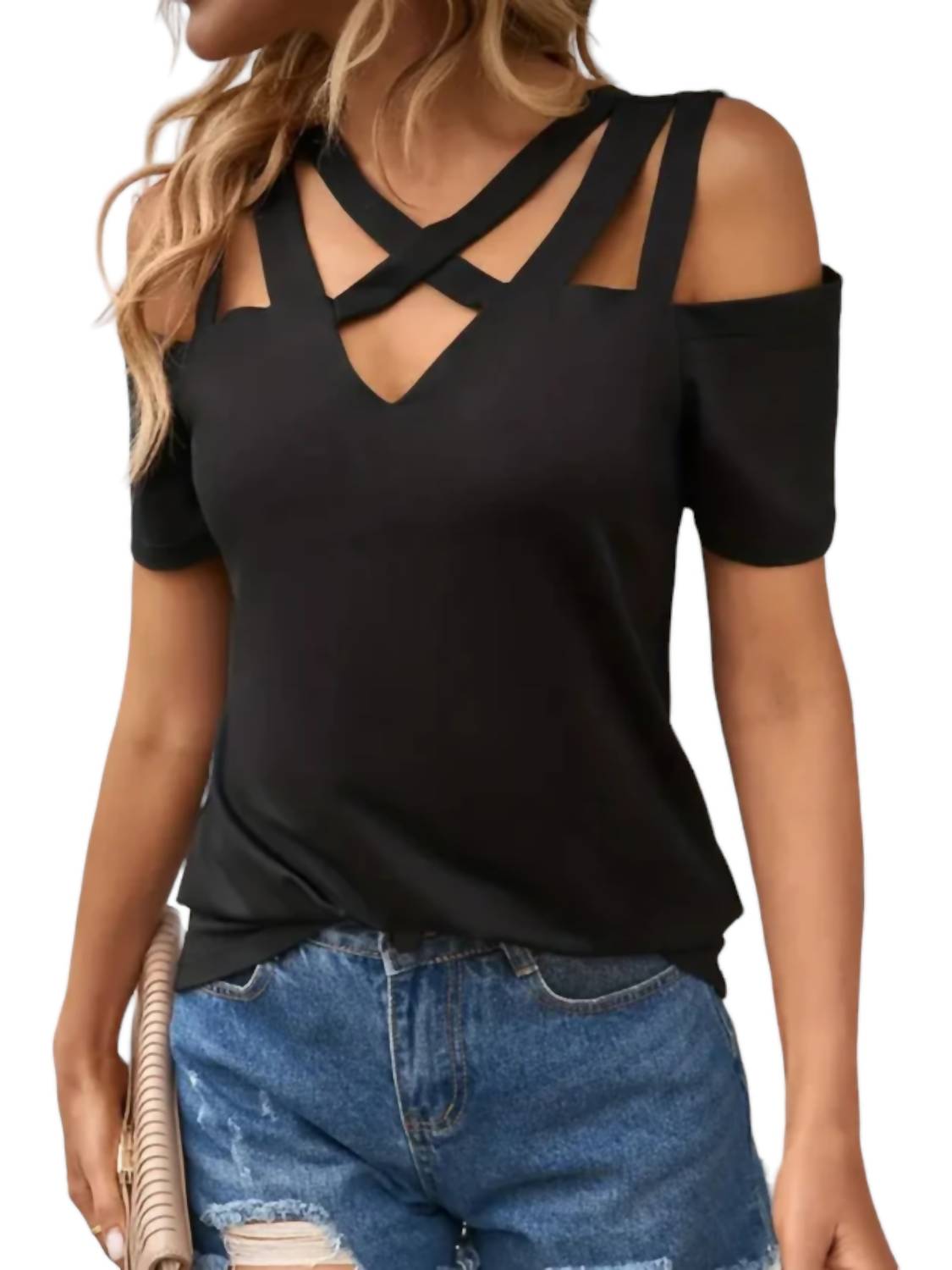 Off the Shoulder Strappy Top