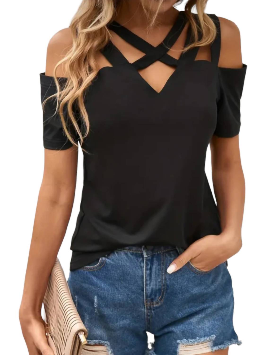 Off the Shoulder Strappy Top
