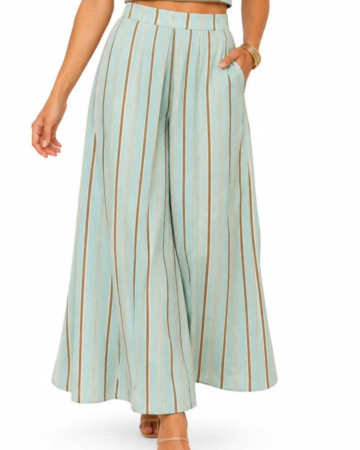 Millie Stripe Crop Top and Maxi Skirt Set