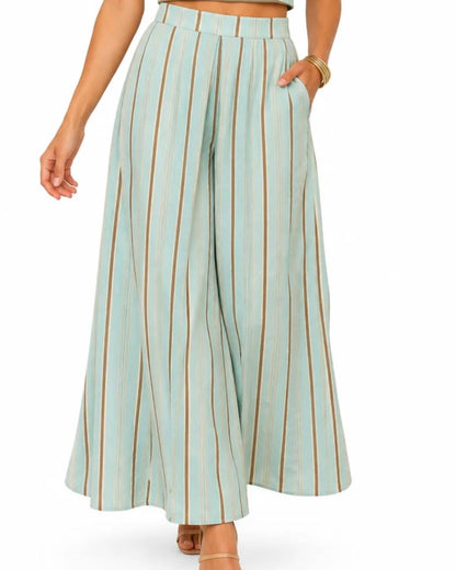 Millie Stripe Crop Top and Maxi Skirt Set