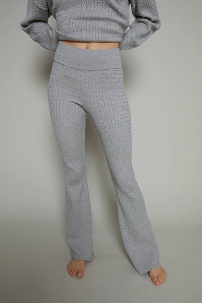 Chloe Cable Knit Flared Leggings