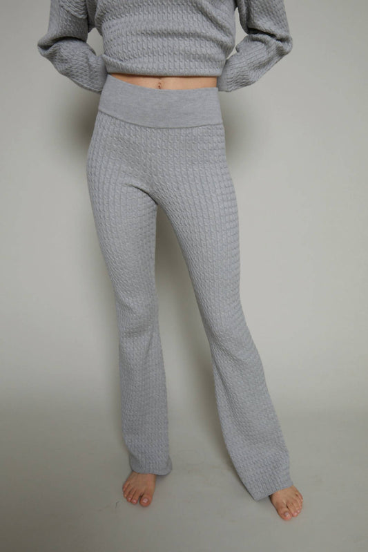 Chloe Cable Knit Flared Leggings