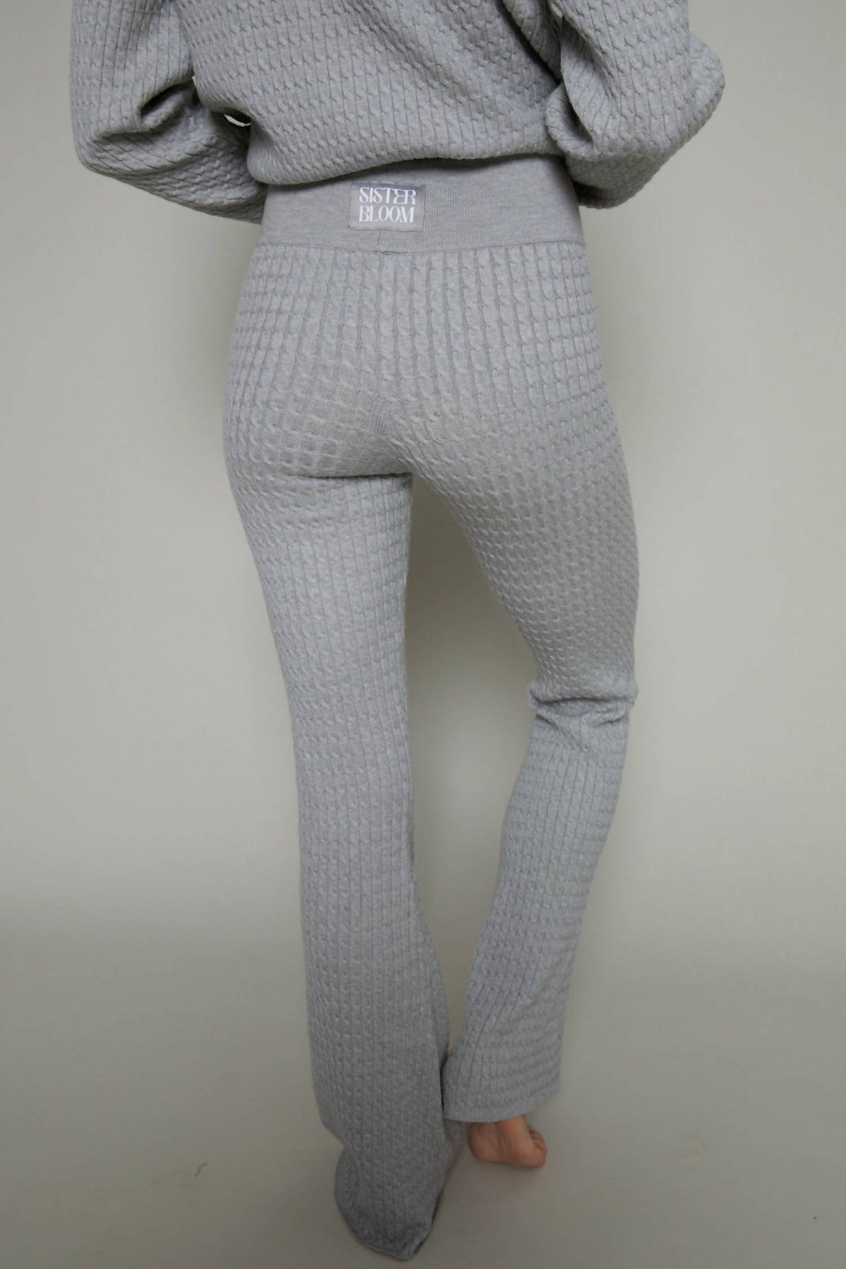 Chloe Cable Knit Flared Leggings